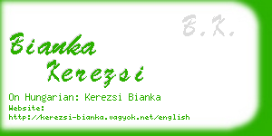 bianka kerezsi business card